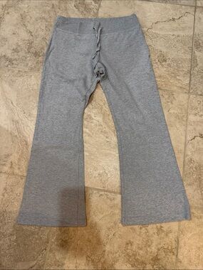 Brandy Melville Gray Knit Flared Track Pants